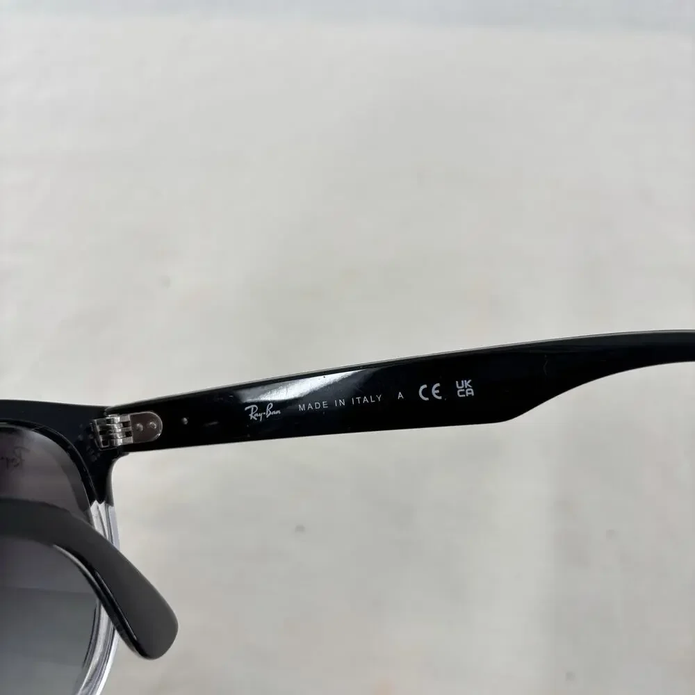 Ray-Ban RB4471 Iris Sunglasses Black Clear Gradient 54mm Made Italy w Case